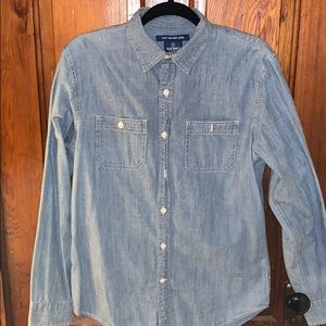 Light denim button down